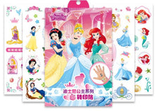 Load image into Gallery viewer, 1 pcs Disney Children&#39;s Cartoon Temporary Tattoos Cartoon girls frozen princess Tattoo Paper Boy  Avengers Flash Tattoo Stickers
