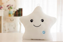 Load image into Gallery viewer, 34CM juguete creativo almohada luminosa almohada de peluche de felpa suave brillante estrellas de colores almohada luz Led juguetes de regalo para los niños de las muchachas de los niños
