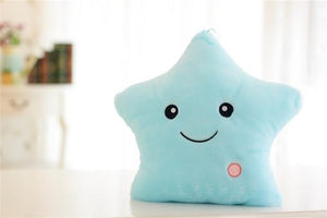 34CM juguete creativo almohada luminosa almohada de peluche de felpa suave brillante estrellas de colores almohada luz Led juguetes de regalo para los niños de las muchachas de los niños