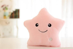 34CM juguete creativo almohada luminosa almohada de peluche de felpa suave brillante estrellas de colores almohada luz Led juguetes de regalo para los niños de las muchachas de los niños